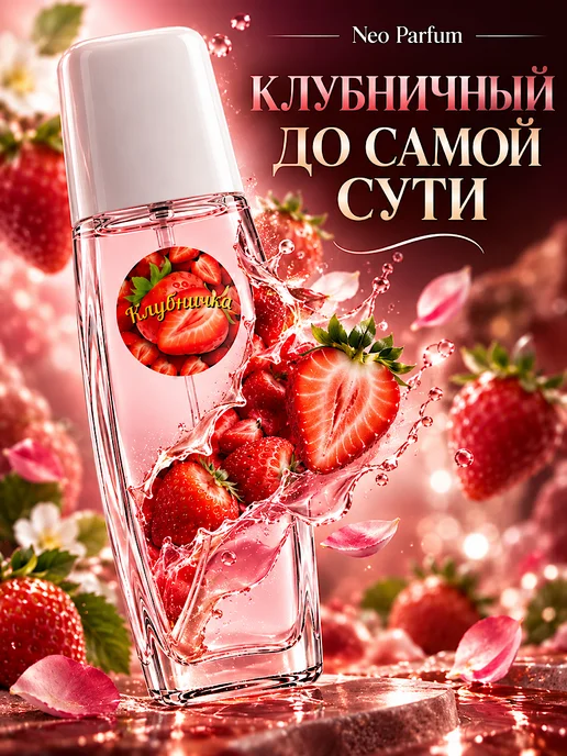 Neo Parfum Спрей духи для тела Clubnichka Клубника сладкие 50 мл, 50 мл, фото 5