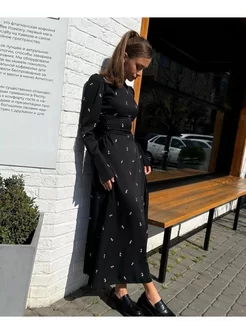 Платье вечернее праздничное на завязках Dina 200142324 купить за 1 455 ₽ в интернет-магазине Wildberries