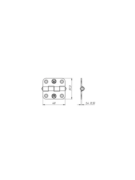 Металлист Петля ПН-5-40 цинк форточная, 2 шт, белый, фото 3