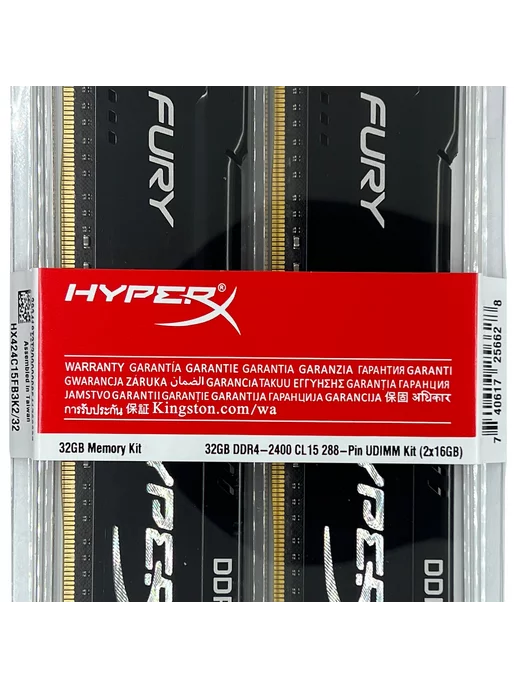 HYPERX Оперативная память DDR4 32Gb (2x16Gb) 2400 MHz Fury Black, 32 ГБ, фото 3