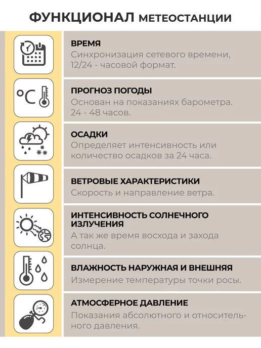 NicetyMeter Метеостанция с беспроводным датчиком WiFi профессиональная, черный, фото 4