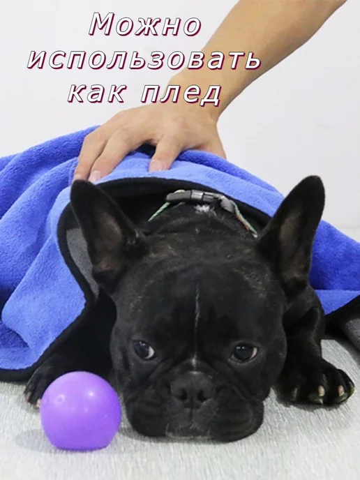 Andrews Pets Полотенце для кошек и собак из микрофибры, синий, фото 2
