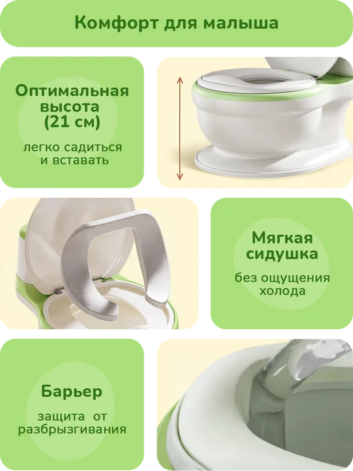 playokay Горшок унитаз детский со звуком музыкальный для детей, белый, фото 3