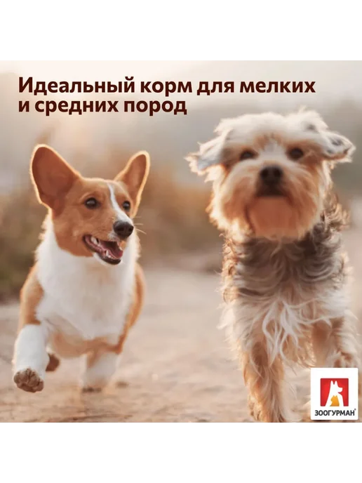 Сухой корм ЗООГУРМАН для собак, мелкие, индейка, 1,2 кг, фото 6