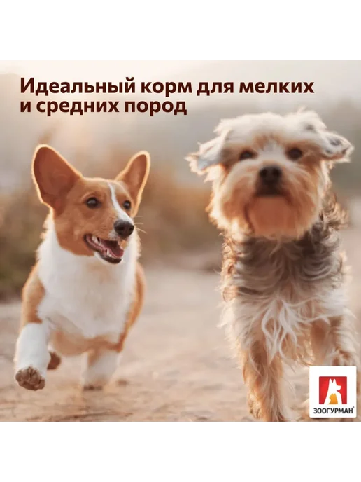 Сухой корм ЗООГУРМАН Supreme для собак, мелкие, телятина, 1,2 кг, фото 7