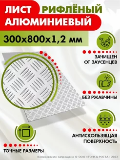 Лист рифленый алюминиевый 300х800х1,2 YILTAN-TEX 200328878 купить за 1 542 ₽ в интернет-магазине Wildberries