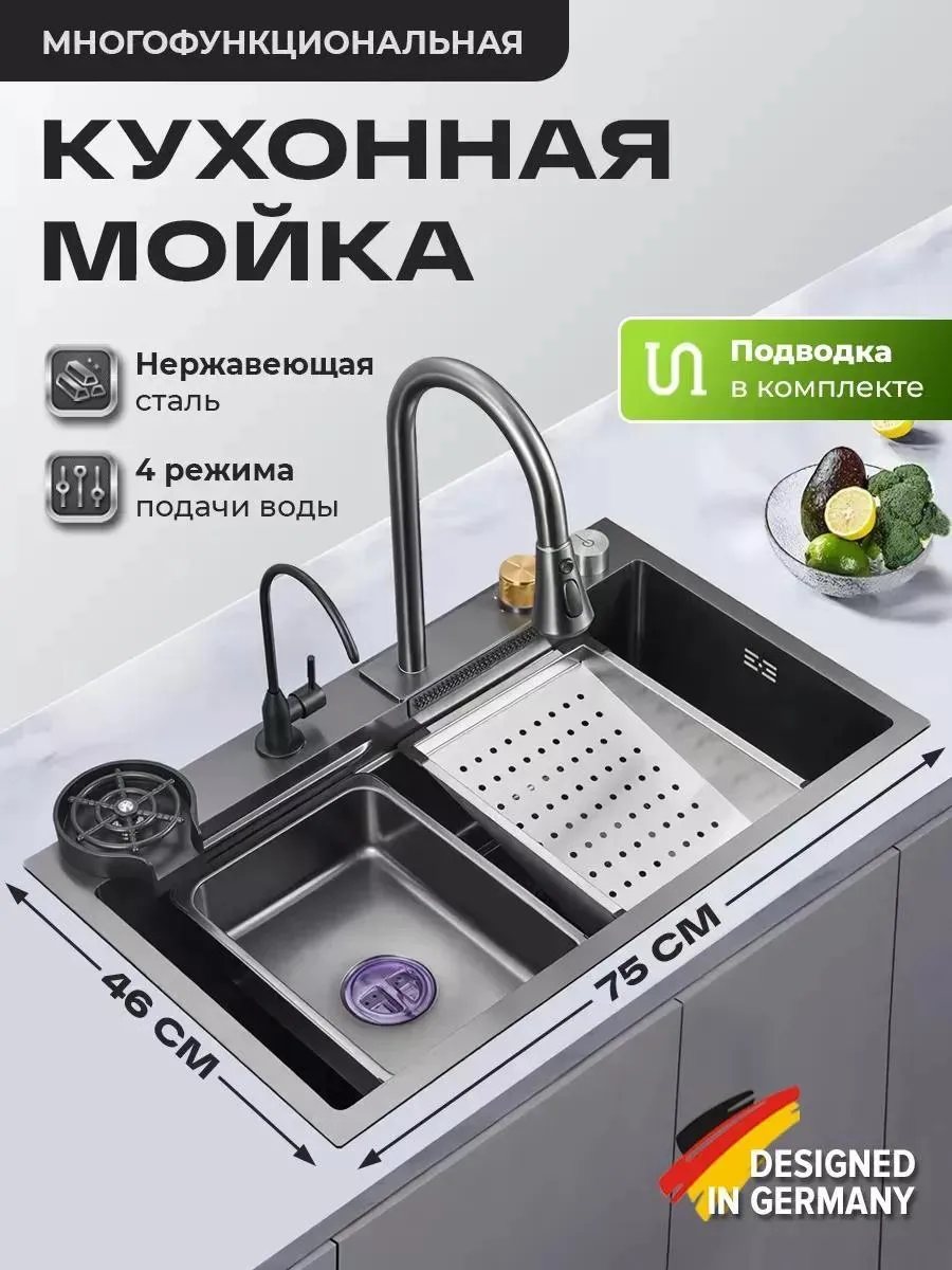 Врезная мойка на кухню из...