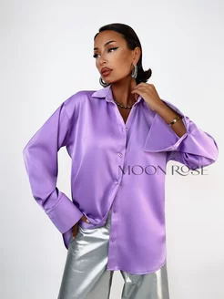 Атласная рубашка с длинным рукавом Moon Rose 200362122 купить за 2 024 ₽ в интернет-магазине Wildberries