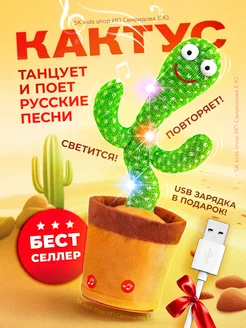 Танцующий кактус интерактивный sk kids shop 200448843 купить за 348 ₽ в интернет-магазине Wildberries