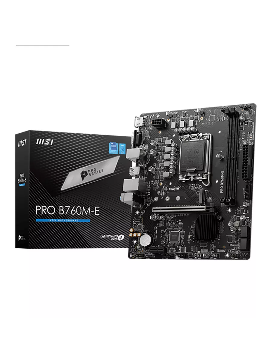 Материнская плата PRO B760M-E (Micro-ATX,LGA1700,DDR5) MSI 200477416 купить за 7 298 ₽ в интернет‑магазине Wildberries
