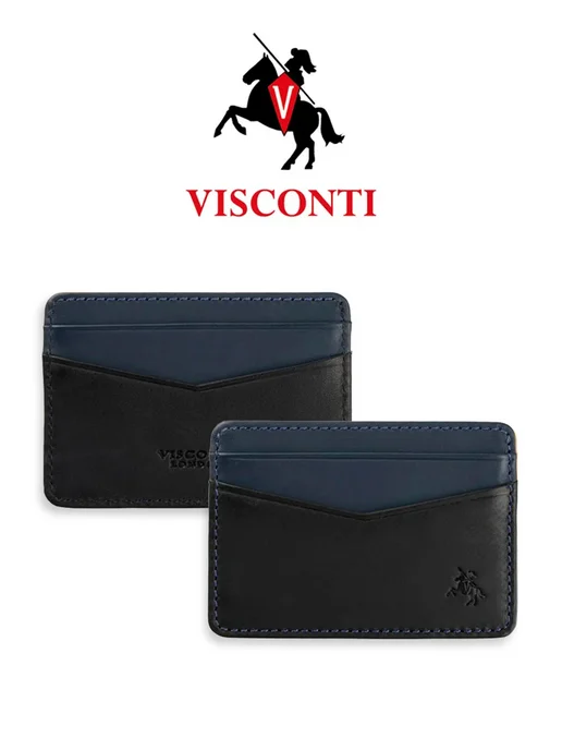 Visconti Real Leather Картхолдер из натуральной кожи VSL40, синий