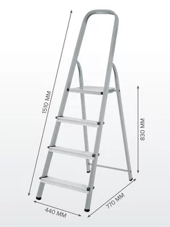Стремянка стальная с алюминиевыми ступенями 4 ступени Kroft 200534111 купить за 2 380 ₽ в интернет-магазине Wildberries