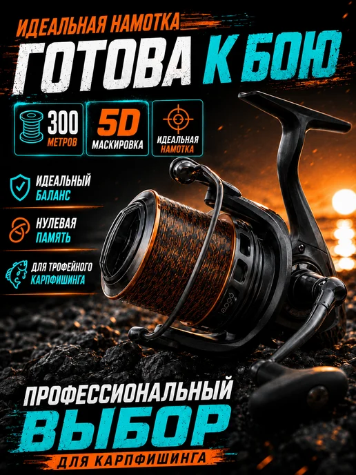 HuntKiller Леска рыболовная 300 метров 0.30 мм хамелеон светящаяся, 300 м, фото 3