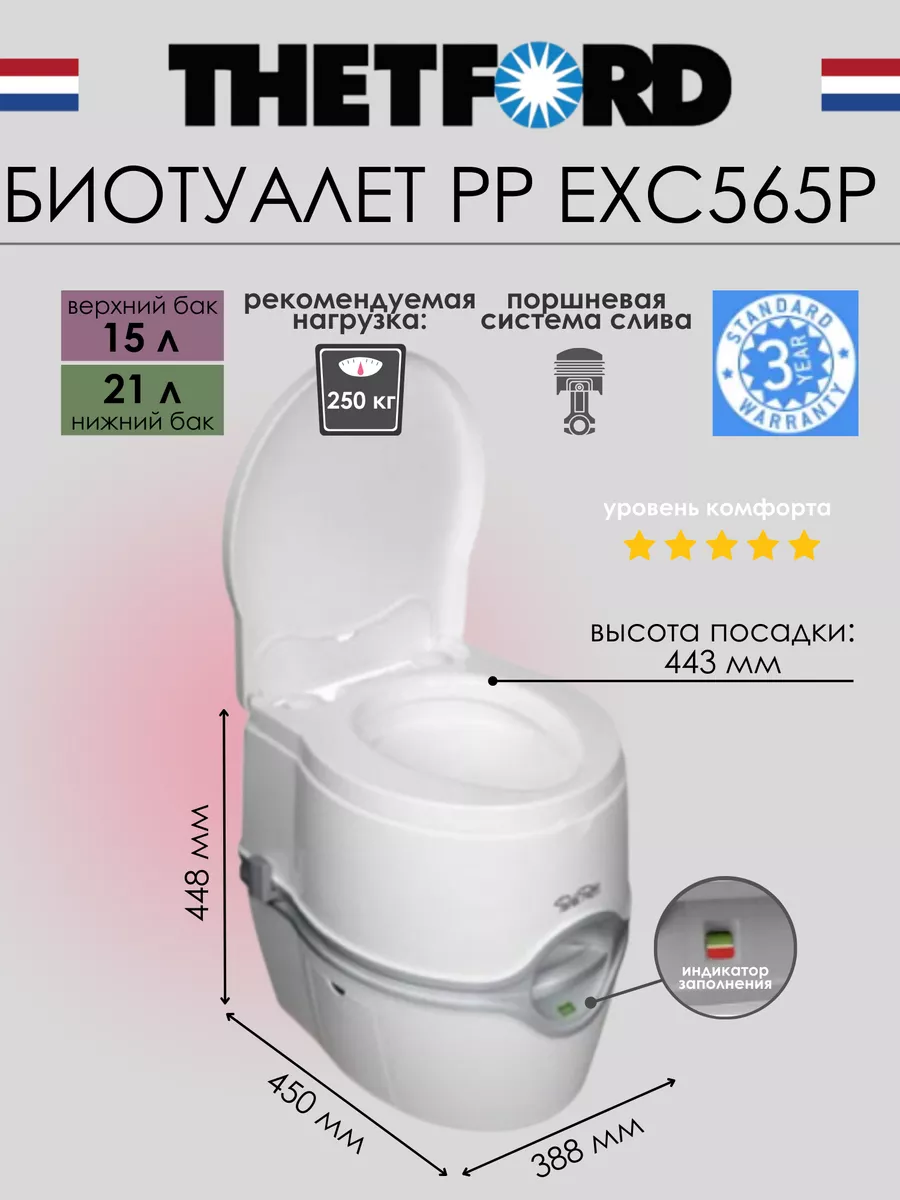 Биотуалет портативный жидкостный Porta Potti 565P Thetford 200544284 купить  за 21 402 ₽ в интернет-магазине Wildberries