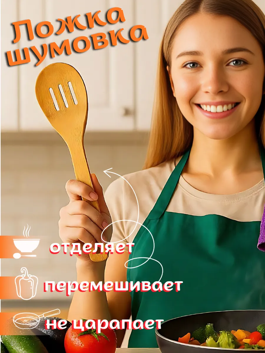 Деревянная ложка для кухни