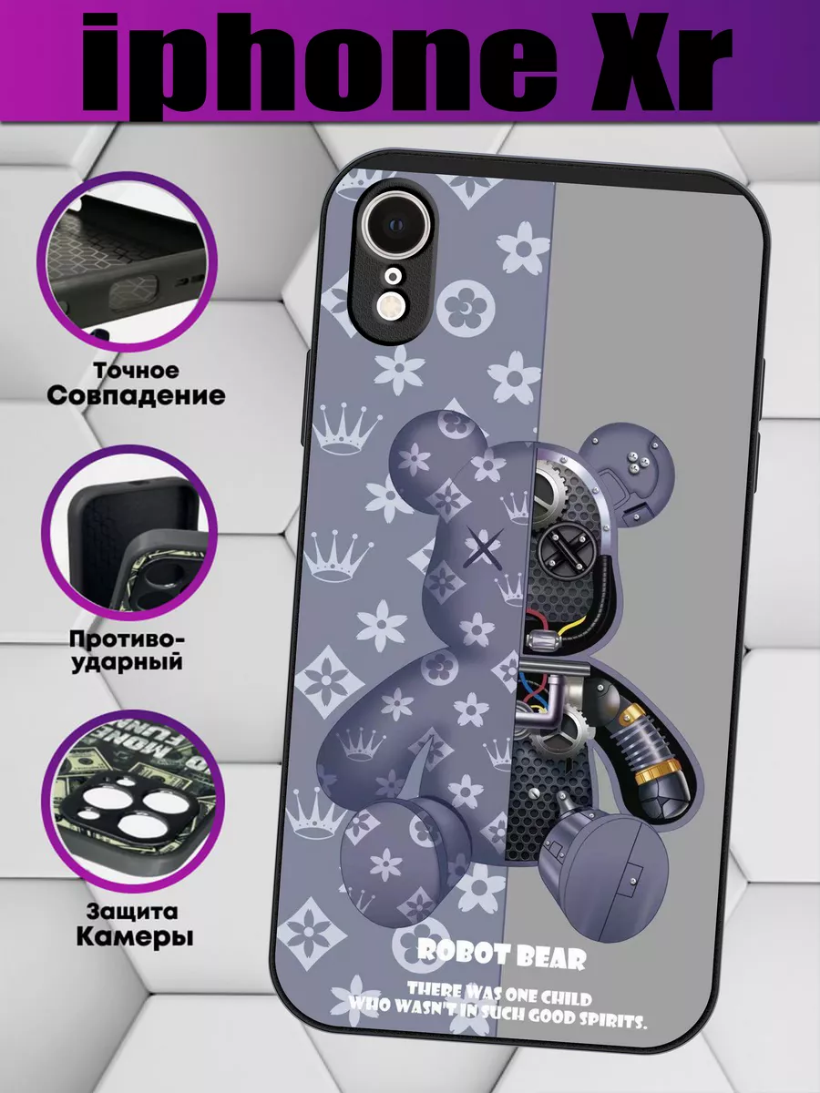 Чехол на iphone xr с принтом мишки Mega cases 200548443 купить за 455 ₽ в  интернет-магазине Wildberries