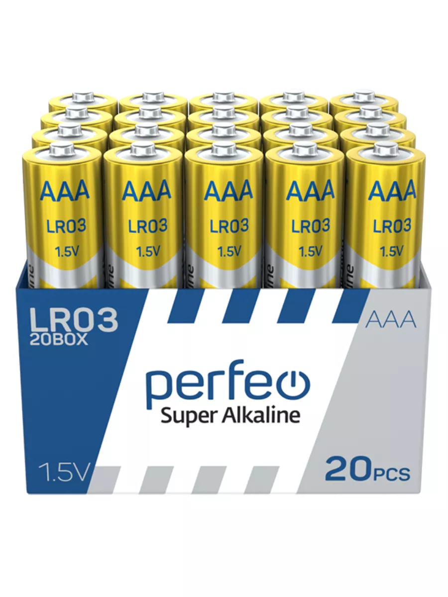 Батарейки LR03 ААА мизинчиковые алкалиновые 20шт, 1.5V