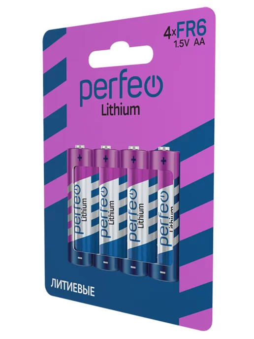 PERFEO Батарейки FR6 AA литиевые пальчиковые 4 шт, 1.5V, 4 шт, фото 8