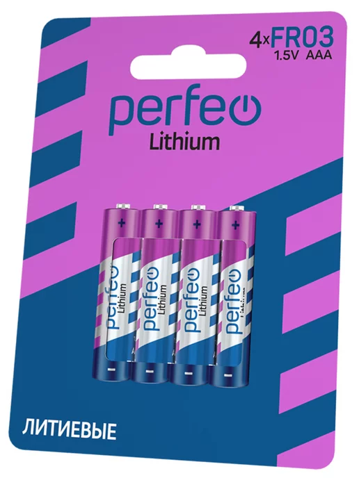 PERFEO Батарейки FR03 AAA литиевые мизинчиковые 4 шт, 1.5V, 4 шт, фото 7