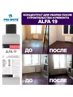 Концентрат для уборки после строительства и ремонта ALFA-19 Pro-Brite 200559128 купить за 345 ₽ в интернет-магазине Wildberries