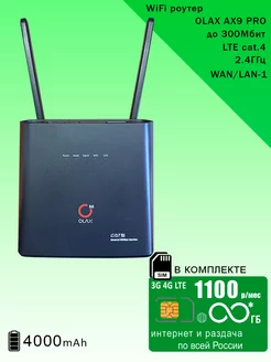 WiFi роутер AX9 black, безлимитный** интернет за 1100р Olax 200616279 купить за 3 873 ₽ в интернет-магазине Wildberries