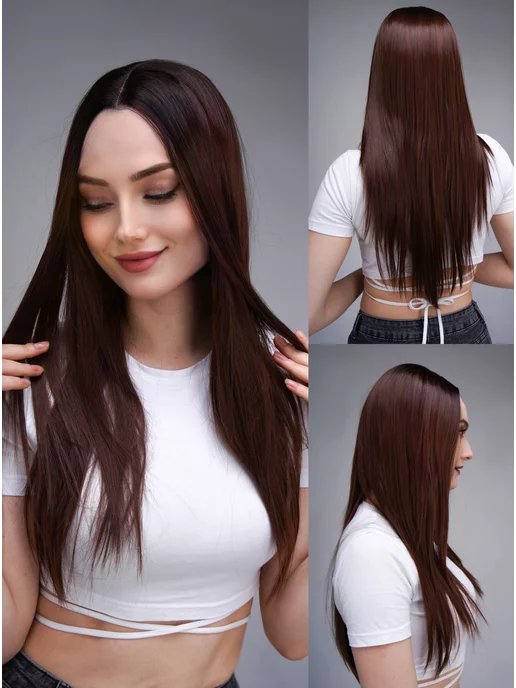 GLAMSY hair Парик длинный на сетке