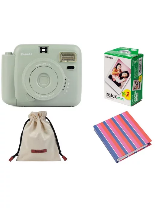 Fujifilm Instax Mini 20шт + Фотоаппарат Popoto Instant Camera