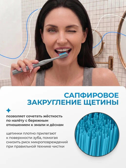 GLOBAL WHITE Зубная щетка жесткая взрослая для отбеливания, белый, фото 4