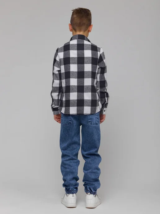 Bear Jeans Джинсы на резинке подростковые джоггеры школьные, синий, фото 8