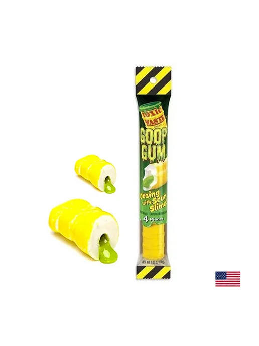 Toxic waste Жвачка с кислым центром Goop Gum, 3 шт, фото 3