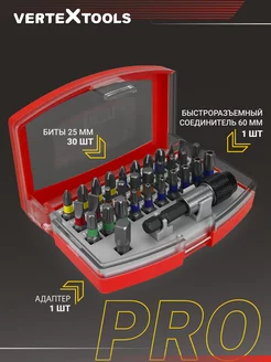 Набор бит для шуруповерта 32 шт S2 VERTEXTOOLS 200823239 купить за 879 ₽ в интернет-магазине Wildberries