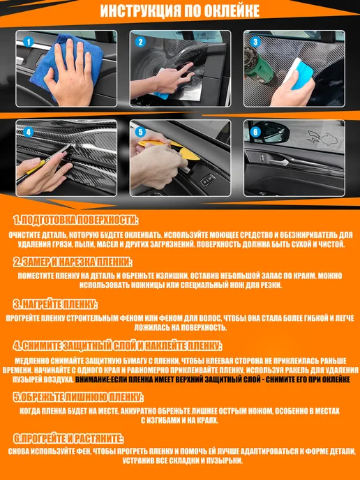 CarbonTuning Кованый карбон виниловая пленка, черный, фото 8