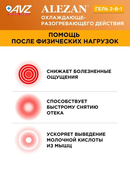 АВЗ Алезан гель для суставов с согревающим эффектом 2 в 1 100 мл, 100 мл, фото 3