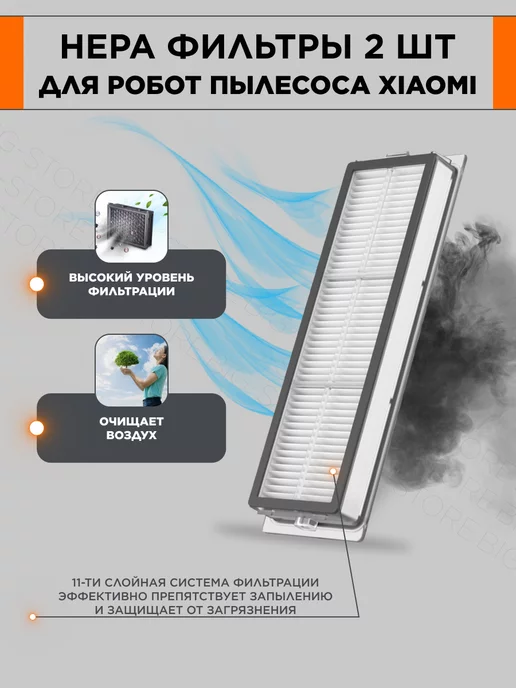 Xiaomi Фильтр и щетки для робота пылесоса mop 1c F9 2c, 6 шт, фото 6