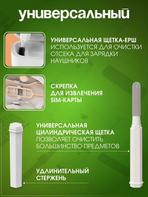 TOVVA Универсальный набор для чистки гаджетов и телефонов 21 в 1, вариант, фото 7