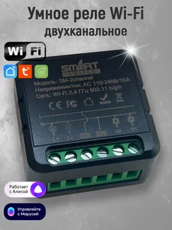 Умное реле Wi-Fi на 2 канала с Алисой SmartMaxi 200907933 купить за 821 ₽ в интернет-магазине Wildberries