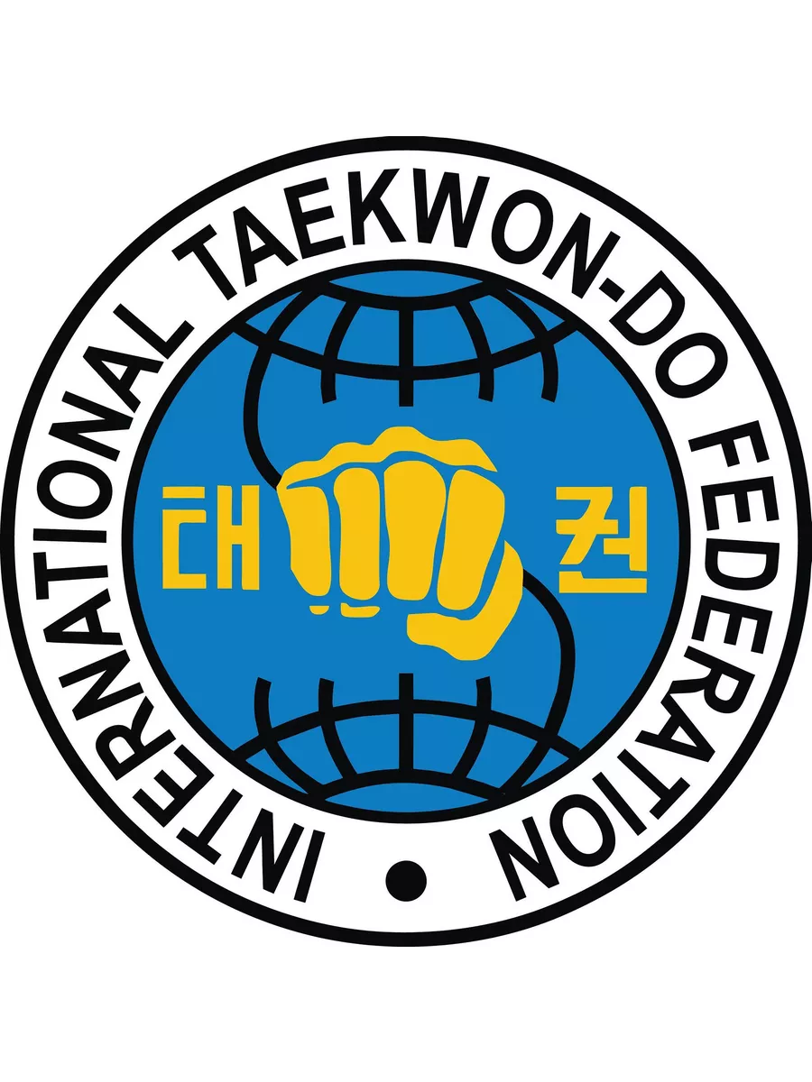 Наклейка Taekwon-Do ITF (Тхэквондо ИТФ) 11см.