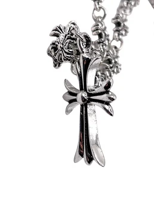 Chrome hearts Подвеска с крестом Хром Хартс.Цепь. rick owens. new rock.erd, серый, фото 4