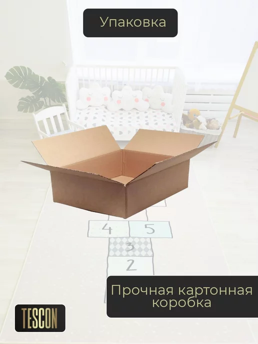 TESCON Игровой детский ковер в комнату прикроватный безворсовый, розовый, фото 5