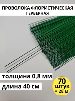 Флористическая проволока для рукоделия зеленая 0,8 мм 70 шт GW pack 200970556 купить за 225 ₽ в интернет-магазине Wildberries