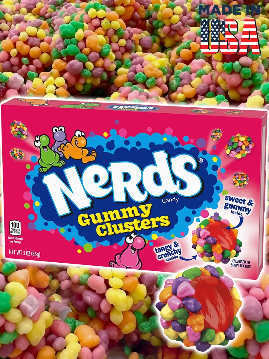 Конфеты Фруктовые Мармелад Нердс Nerds Wonka Gummy Clusters Wonka 201019898  купить за 931 ₽ в интернет-магазине Wildberries