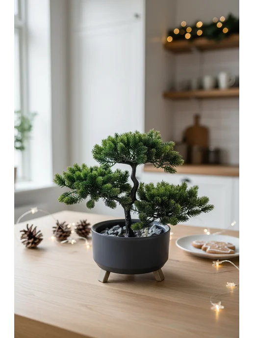 Winter Garden Бонсай искусственный для декора, черный, фото 4