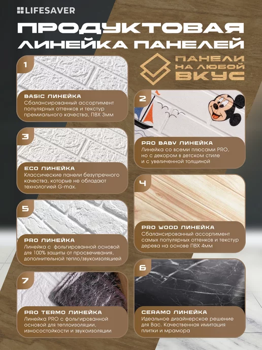 Панели самоклеящиеся, комплект из 5 штук, серия Pro Wood, бежевый, фото 6