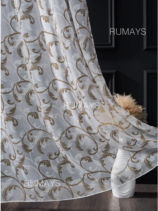 RUMAYS Готовый тюль 200х250 см под лен в гостиную и спальню, 200x250 см, фото 6