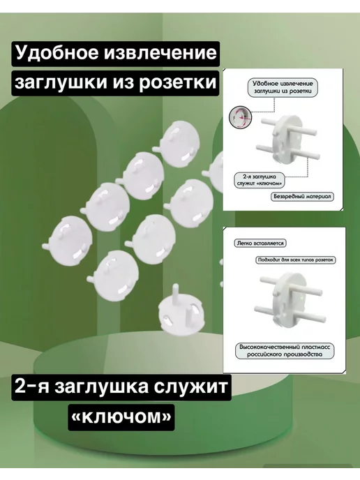 Empire of comfort Заглушки для розеток 5 шт Защита от детей, 5 шт, фото 2