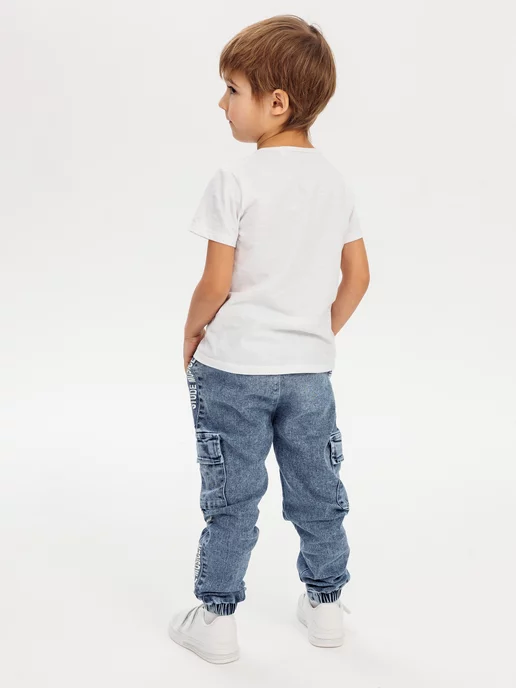 Sandico Kids Джоггеры джинсовые, голубой, фото 5