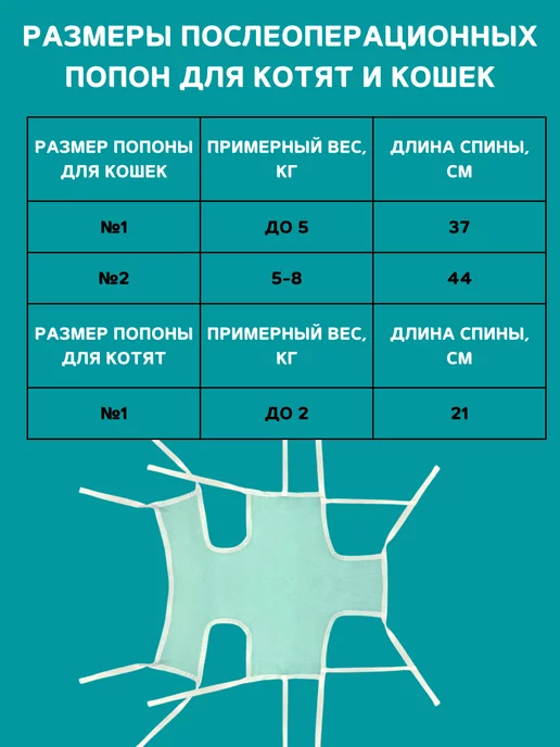 VitaVet Попона однослойная для кошек 5-8 кг, размер 2, 58 кг, фото 4