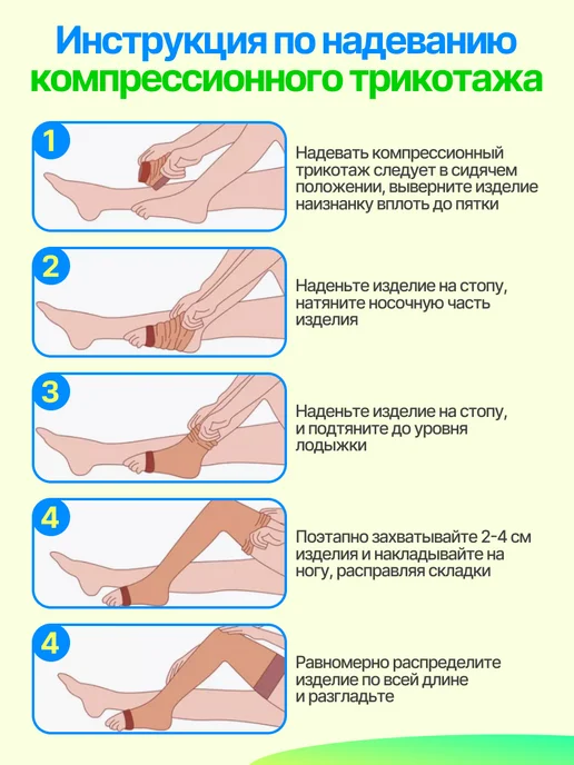 центр компресс Компрессионные чулки 1 класса от отеков для родов и операций, черный, фото 8