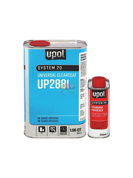 U-pol Лак акриловый автомобильный UP2881 S2088 HS 1 + 0,25 л, 250 мл