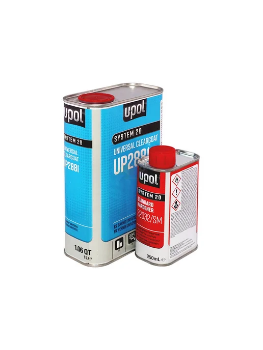 U-pol Лак акриловый автомобильный UP2881 S2088 HS 1 + 0,25 л, 250 мл, фото 2